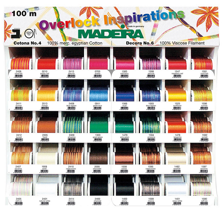 Madeira Overlock Inspirations Decorative Overlocking Thread FREE SHIPPING
